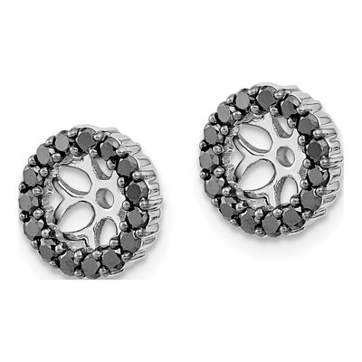 14K White Gold 1/2 ct tw Diamond Circle Earring Jackets – view 2