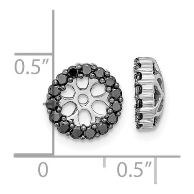 14K White Gold 1/2 ct tw Diamond Circle Earring Jackets – view 3