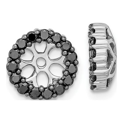 14K White Gold 1/2 ct tw Diamond Circle Earring Jackets