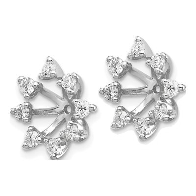 14K White Gold Diamond Earring Jacket Mounting – view 2