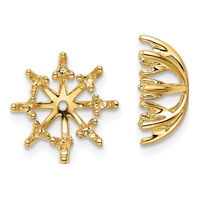 14K Yellow Gold Diamond Earring Jacket Mounting