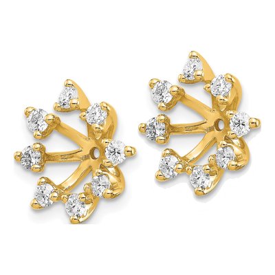 14K Yellow Gold 1/2 ct tw Diamond Fancy Earring Jackets – view 2