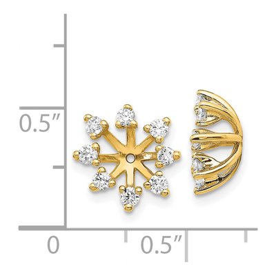 14K Yellow Gold 1/2 ct tw Diamond Fancy Earring Jackets – view 3