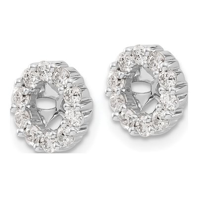 14K White Gold 5/8 ct tw Diamond Circle Earring Jackets – view 3