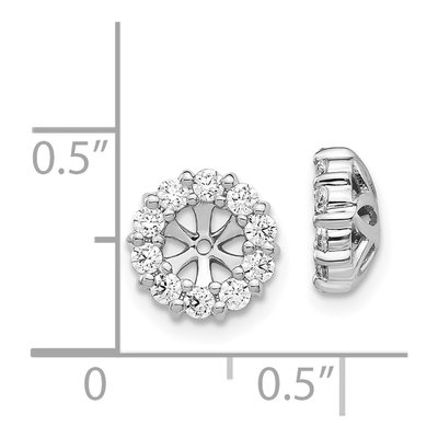 14K White Gold 5/8 ct tw Diamond Circle Earring Jackets – view 4