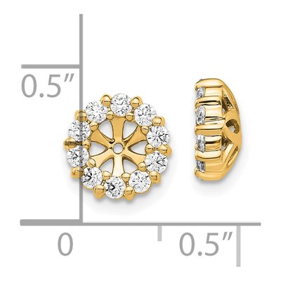 14K Yellow Gold 5/8 ct tw Diamond Circle Earring Jackets – view 3