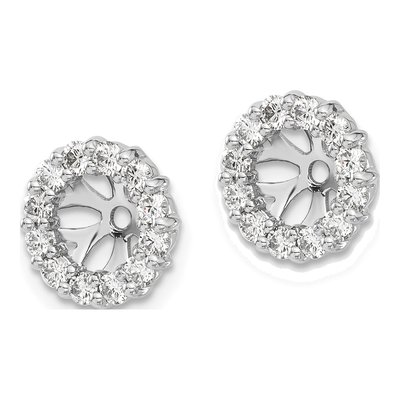 14K White Gold 3/4 ct tw Diamond Circle Earring Jackets – view 3