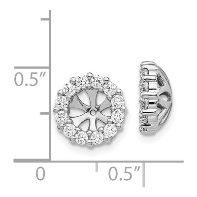14K White Gold 3/4 ct tw Diamond Circle Earring Jackets – view 4