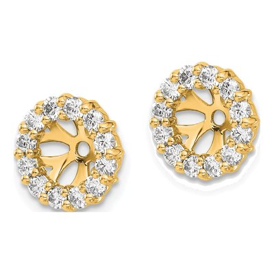 14K Yellow Gold 3/4 ct tw Diamond Circle Earring Jackets – view 2