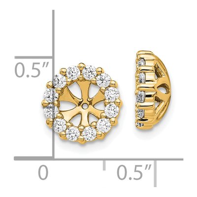 14K Yellow Gold 3/4 ct tw Diamond Circle Earring Jackets – view 3