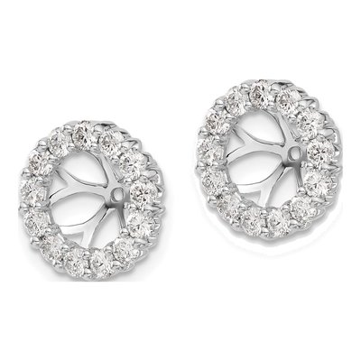 14K White Gold 1 ct tw Diamond Circle Earring Jackets – view 3