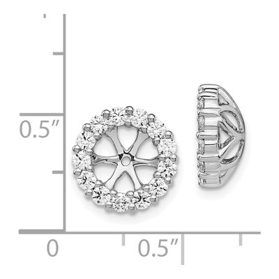 14K White Gold 1 ct tw Diamond Circle Earring Jackets – view 4