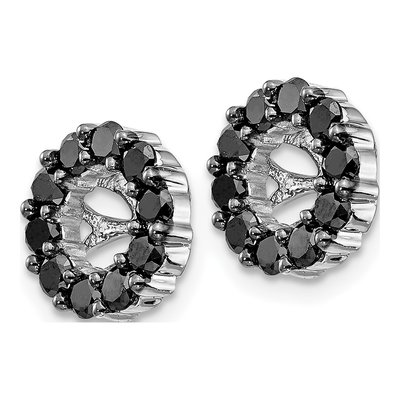 14K White Gold 5/8 ct tw Diamond Circle Earring Jackets – view 3