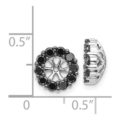 14K White Gold 5/8 ct tw Diamond Circle Earring Jackets – view 4