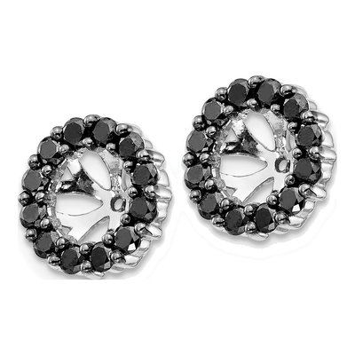 14K White Gold 3/4 ct tw Diamond Circle Earring Jackets – view 3