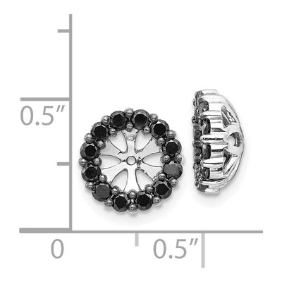 14K White Gold 3/4 ct tw Diamond Circle Earring Jackets – view 4
