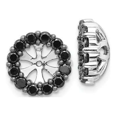 14K White Gold 3/4 ct tw Diamond Circle Earring Jackets