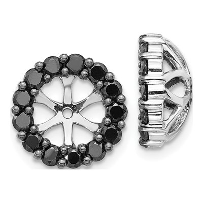 14K White Gold 1 ct tw Diamond Earring Jackets