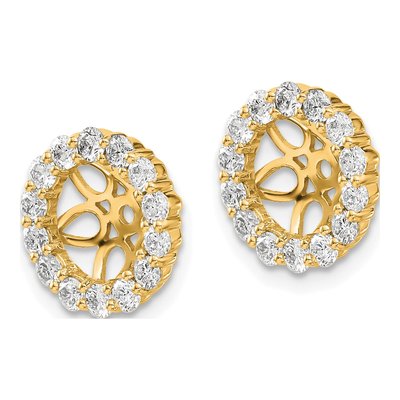 14K Yellow Gold 1 ct tw Diamond Circle Earring Jackets – view 2