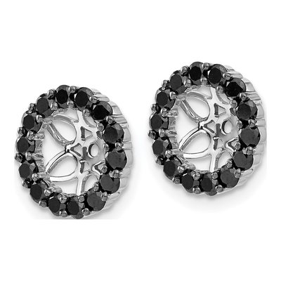 14K White Gold 1 ct tw Diamond Circle Earring Jackets – view 3