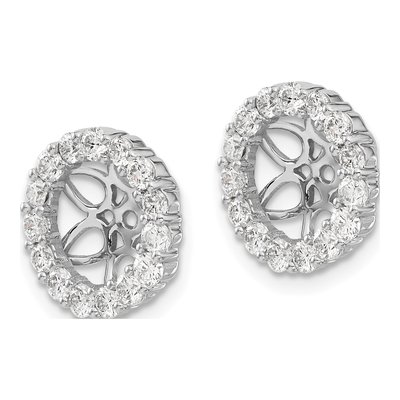 14K White Gold 1.05 ct tw Diamond Circle Earring Jackets – view 3