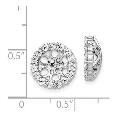 14K White Gold 1.05 ct tw Diamond Circle Earring Jackets – view 4