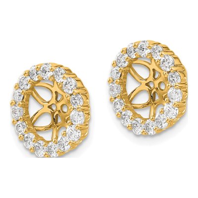 14K Yellow Gold 1.05 ct tw Diamond Circle Earring Jackets – view 2