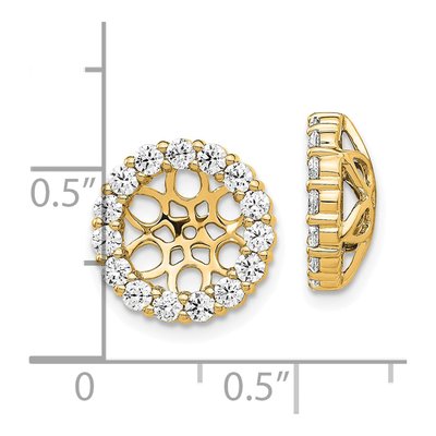 14K Yellow Gold 1.05 ct tw Diamond Circle Earring Jackets – view 3