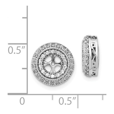 14K White Gold 1/2 ct tw Diamond Circle Earring Jackets – view 4