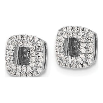 14K White Gold 1/4 ct tw Diamond Square Earring Jackets – view 3