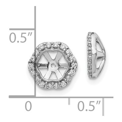 10K White Gold 1/4 ct tw Diamond Hexagon Earring Jackets – view 3