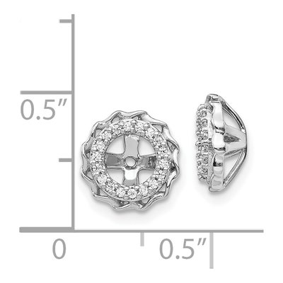 14K White Gold 1/6 ct tw Diamond Twisted Edge Earring Jackets – view 4