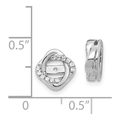 14K White Gold 1/8 ct tw Diamond Twisted Earring Jackets – view 4