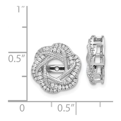 14K White Gold 1/3 ct tw Diamond Twist Earring Jackets – view 4