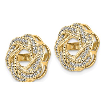 14K Yellow Gold 1/3 ct tw Diamond Twist Earring Jackets – view 2