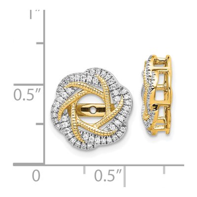 14K Yellow Gold 1/3 ct tw Diamond Twist Earring Jackets – view 3