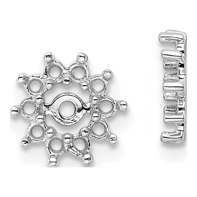 14K White Gold Diamond Earring Jacket Mounting