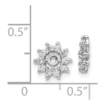14K White Gold 3/8 ct tw Diamond Fancy Earring Jackets – view 2