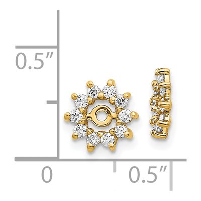14K Yellow Gold 3/8 ct tw Diamond Earring Jackets – view 3