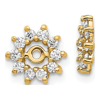 14K Yellow Gold 3/8 ct tw Diamond Earring Jackets