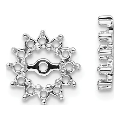 10K White Gold Earring Jacket Mounting