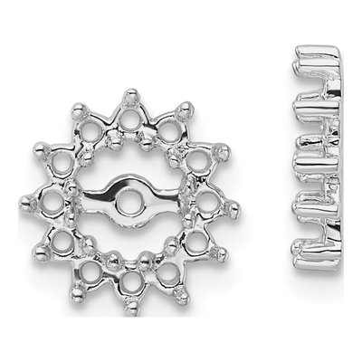 14K White Gold Diamond Earring Jacket Mounting