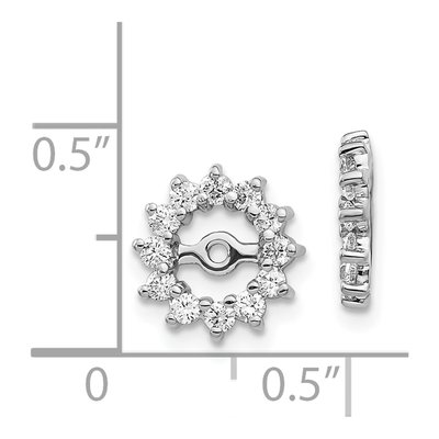 14K White Gold 1/2 ct tw Lab-Grown Diamond Earring Jackets – view 2