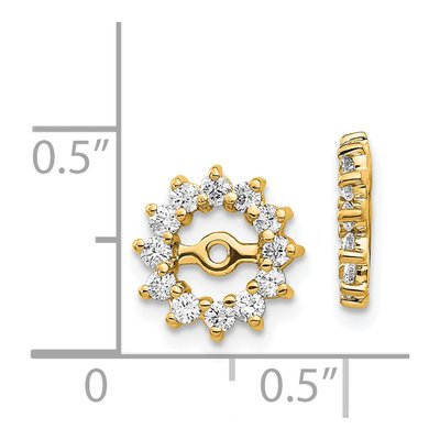 14K Yellow Gold Diamond Earring Jacket Mounting – view 2