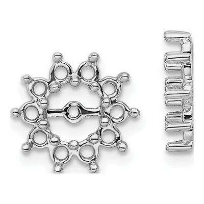 14K White Gold Diamond Earring Jacket Mounting