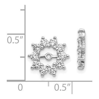 14K White Gold 3/4 ct tw Diamond Fancy Earring Jackets – view 2