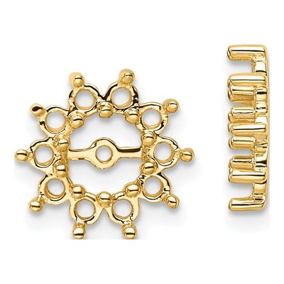 14K Yellow Gold Diamond Earring Jacket Mounting
