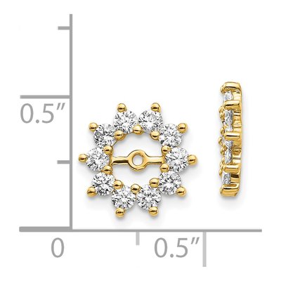 14K Yellow Gold 3/4 ct tw Diamond Fancy Earring Jackets – view 2