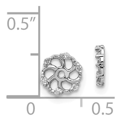14K White Gold 1/20 ct tw Diamond Earring Jackets – view 3