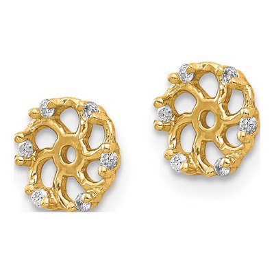 14K Yellow Gold 1/20 ct tw Diamond Earring Jackets – view 2